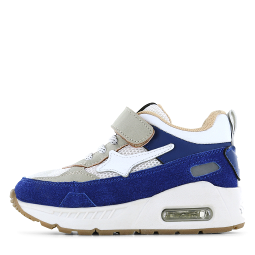 Shoesme wit met blauwe sneaker Jongens | Microfiber leer | Maat 34
