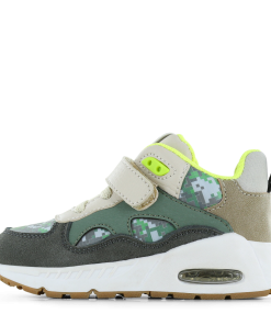 Shoesme groene sneaker met lichtjes Jongens | Mesh/Microfiber leer/Su&egrave;de | Maat 31