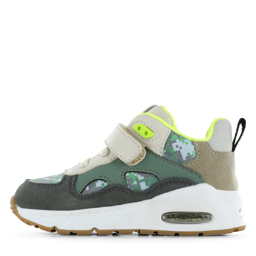 Shoesme groene sneaker met lichtjes Jongens | Mesh/Microfiber leer/Su&egrave;de | Maat 35