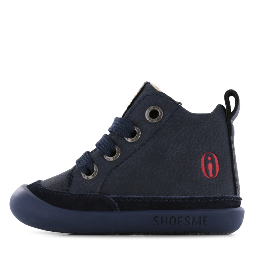 Shoesme donkerblauwe bootie Jongens | Leer/Microleer | Maat 19
