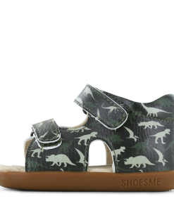 Shoesme groen sandaaltje met dinoprint Jongens | Microfiber leer | Maat 21