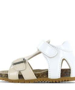 Shoesme shiny wit sandaaltje Meisjes | Microfiber leer | Maat 24