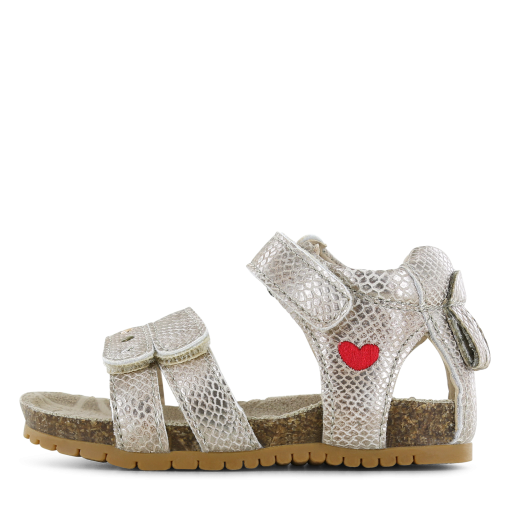 Shoesme metallic gouden sandaal met hartje Meisjes | Metallic/Microfiber leer | Maat 20