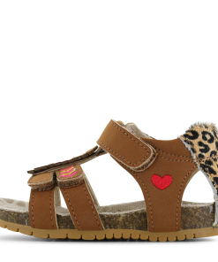 Shoesme cognac sandaaltje met details Meisjes | Microleer | Maat 21