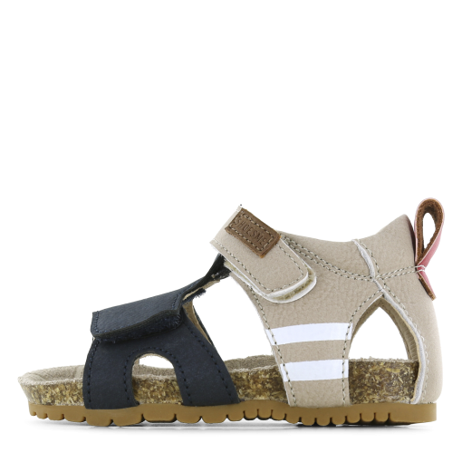 Shoesme taupe-blauw sandaaltje Jongens | Microfiber leer | Maat 20