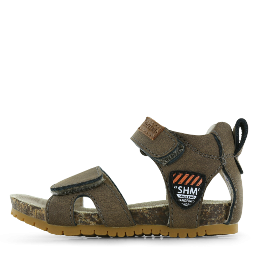 Shoesme donker taupe sandaaltje Jongens | Microfiber leer | Maat 24