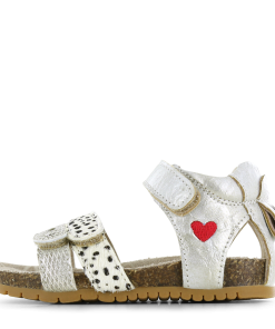 Shoesme metallic gouden sandaal met hartje Meisjes | Maat 20