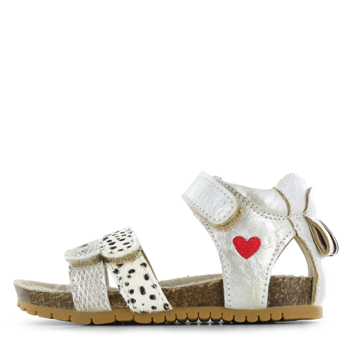 Shoesme metallic gouden sandaal met hartje Meisjes | Metallic/Microfiber leer | Maat 23