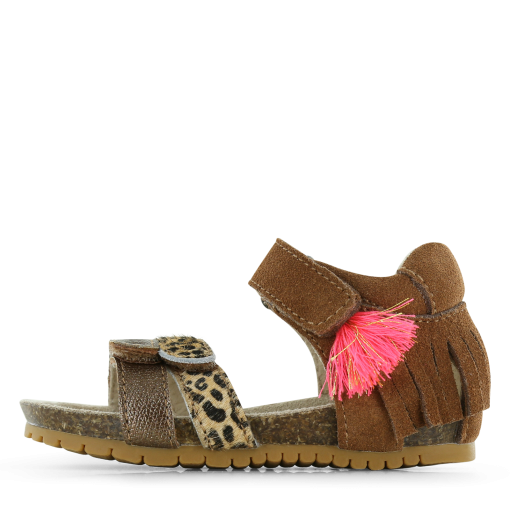 Shoesme bruine sandaal Meisjes | Ponyhair/Su&egrave;de | Maat 20