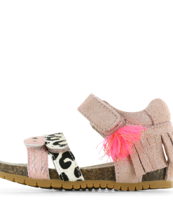 Shoesme roze sandaal Meisjes | Ponyhair/Su&egrave;de | Maat 21