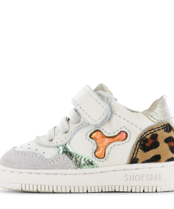 Shoesme beige-panterprint sneakertje Meisjes | Leer | Maat 21
