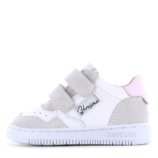 Shoesme wit-roze sneakertje Meisjes | Leer | Maat 20