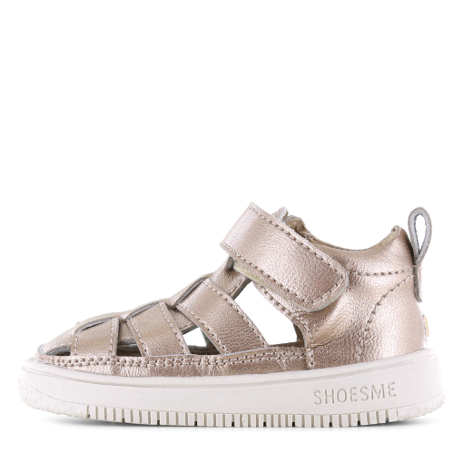 Shoesme ros&eacute;gouden sandaaltje Meisjes | Metallic/Microleer | Maat 20