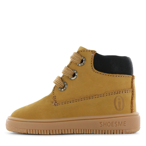 Shoesme okergeel veterbootje Jongens | Nubuck | Maat 20
