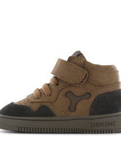 Shoesme cognac bruin basket sneakertje Jongens | Microleer/Su&egrave;de | Maat 21