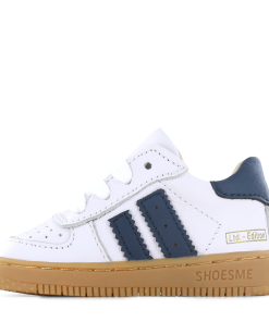 Shoesme wit-donkerblauw sneakertje Uni | Leer | Maat 20