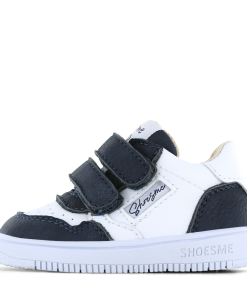 Shoesme wit-donkerblauw sneaker Jongens | Leer | Maat 20