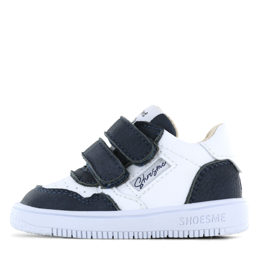 Shoesme wit-donkerblauw sneaker Jongens | Leer | Maat 20