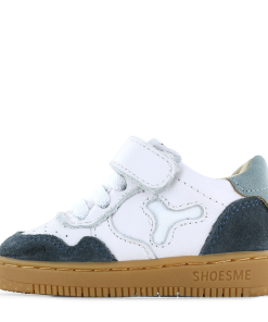 Shoesme wit-blauw sneaker Jongens | Leer/Su&egrave;de | Maat 20