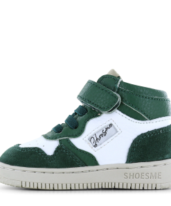 Shoesme wit-groen sneakertje Uni | Microfiber leer/Su&egrave;de | Maat 20