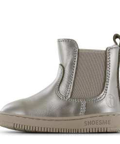 Shoesme champagne chelsea bootje Meisjes | Leer/Metallic | Maat 20