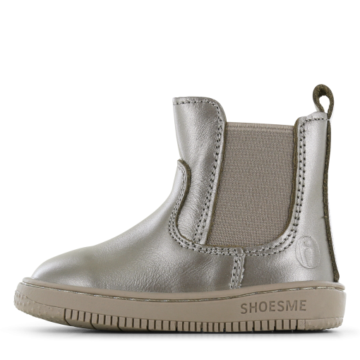 Shoesme champagne chelsea bootje Meisjes | Leer/Metallic | Maat 20
