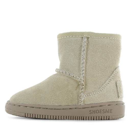 Shoesme beige bootie met fluffy voering Meisjes | Su&egrave;de | Maat 19
