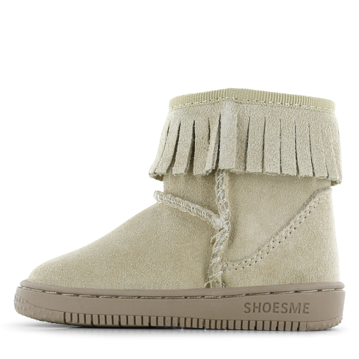 Shoesme beige bootie met fluffy voering Meisjes | Su&egrave;de | Maat 19