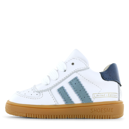 Shoesme wit-blauw sneakertje Jongens | Leer | Maat 20