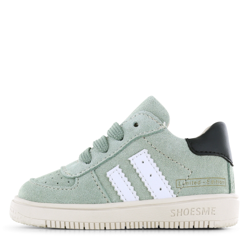 Shoesme lichtgroen sneakertje Jongens | Microfiber leer/Su&egrave;de | Maat 19