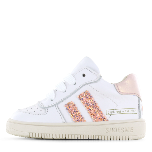 Shoesme wit-roze sneakertje Meisjes | Leer | Maat 20