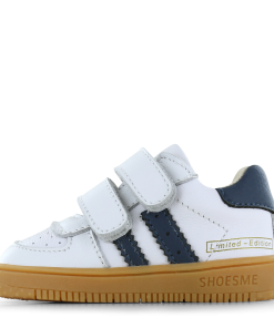 Shoesme wit-donkerblauw sneakertje Jongens | Leer | Maat 20