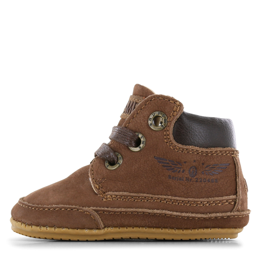 Shoesme donkerbruin BABY-PROOF&reg; schoentje Jongens | Nubuck | Maat 18