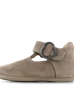 Shoesme taupe BABY-PROOF&reg; T-band schoentje Meisjes | Nubuck | Maat 19