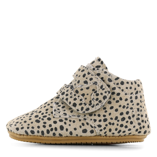 Shoesme beige BABY-PROOF&reg; schoentje met dots Meisjes | Su&egrave;de | Maat 19