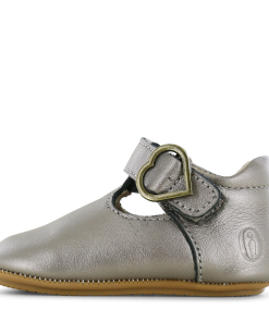 Shoesme zilveren BABY-PROOF&reg; T-band schoentje Meisjes | Leer | Maat 20