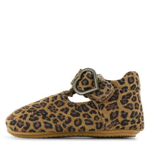 Shoesme BABY-PROOF&reg; T-band schoentje met panterprint Meisjes | Su&egrave;de | Maat 19
