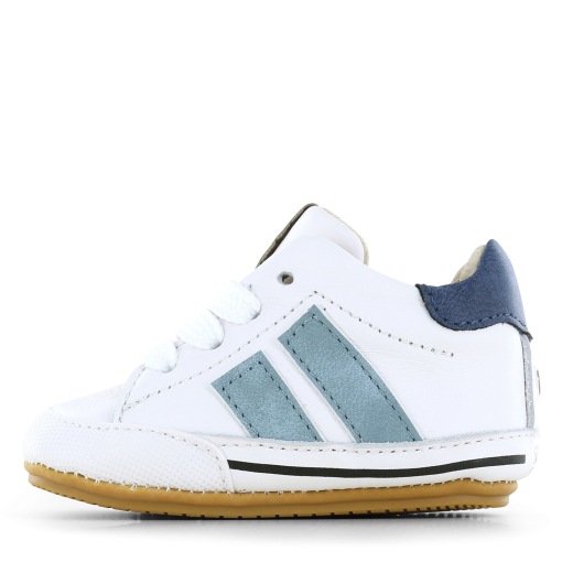 Shoesme wit-blauw BABY-PROOF&reg; schoentje Jongens | Leer | Maat 20