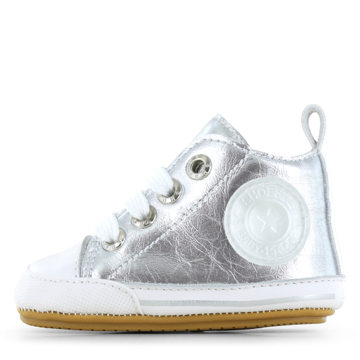 Shoesme metallic zilver BABY-PROOF&reg; schoentje Meisjes | Metallic/Microfiber leer | Maat 18