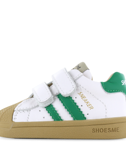 Shoesme wit-groene sneakertje met stootneus Jongens | Microfiber leer | Maat 20