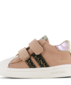 Shoesme oudroze sneakertje met stootneus Meisjes | Metallic/Microfiber nubuck/Ponyhair | Maat 19