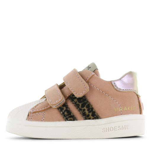 Shoesme oudroze sneakertje met stootneus Meisjes | Metallic/Microfiber nubuck/Ponyhair | Maat 19