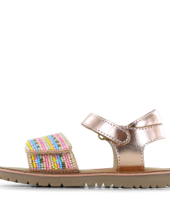Shoesme ros&eacute; sandaaltje Meisjes | Leer/Metallic | Maat 24