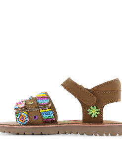 Shoesme cognac sandaaltje met details Meisjes | Leer | Maat 31