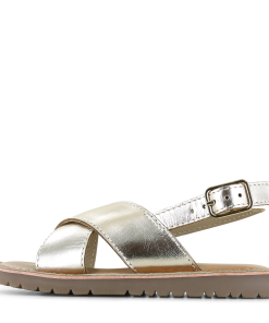 Shoesme gouden cross-over sandaal Meisjes | Leer/Metallic | Maat 25