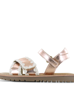 Shoesme metallic ros&eacute; sandaal met details Meisjes | Leer/Metallic | Maat 31