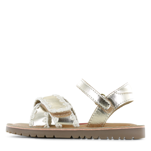 Shoesme metallic gouden sandaal met details Meisjes | Leer/Metallic | Maat 26