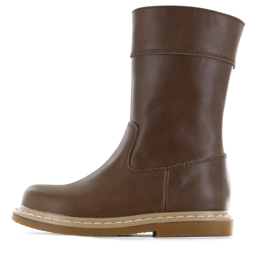 Shoesme slim-fit laarsje donkerbruin Meisjes | Leer | Maat 24