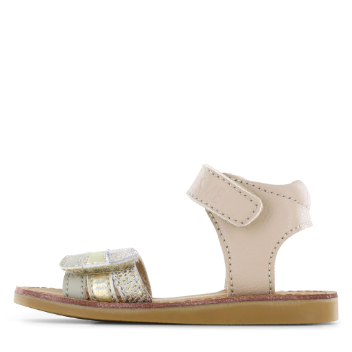 Shoesme beige sandaal Meisjes | Leer/Metallic/Microleer | Maat 28