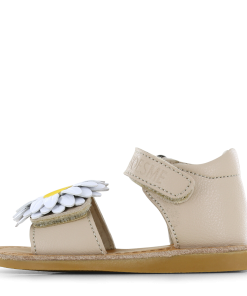 Shoesme taupe sandaal met bloem Meisjes | Microfiber leer | Maat 20
